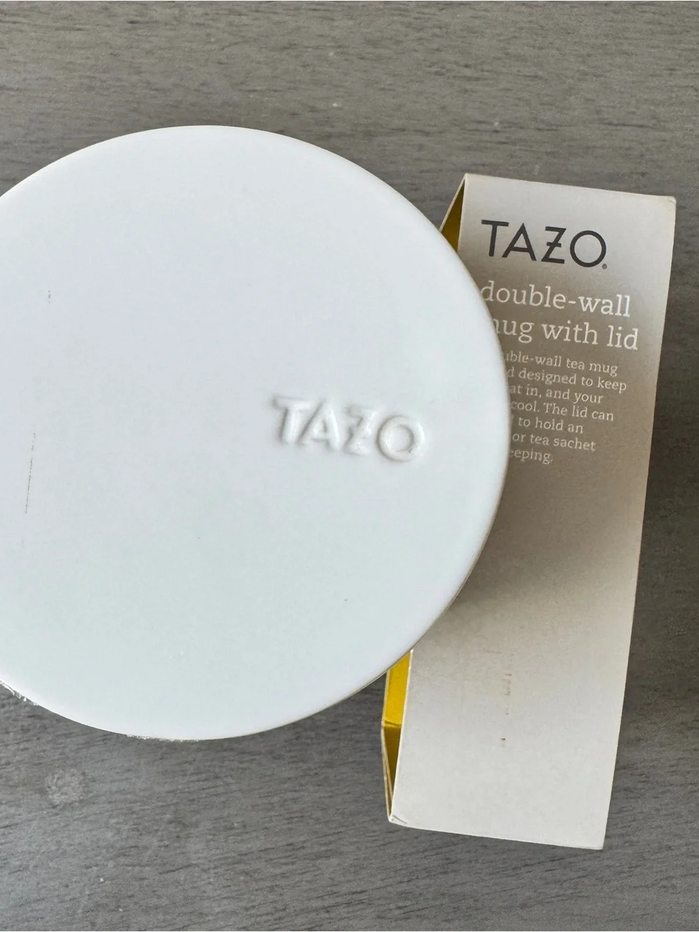Starbucks Tazo Green Rococo Swirl Ceramic Traveler Tumbler Mug Lid 12 oz